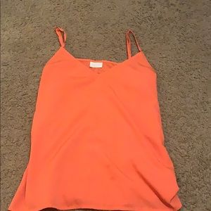 V-neck orange tank top
